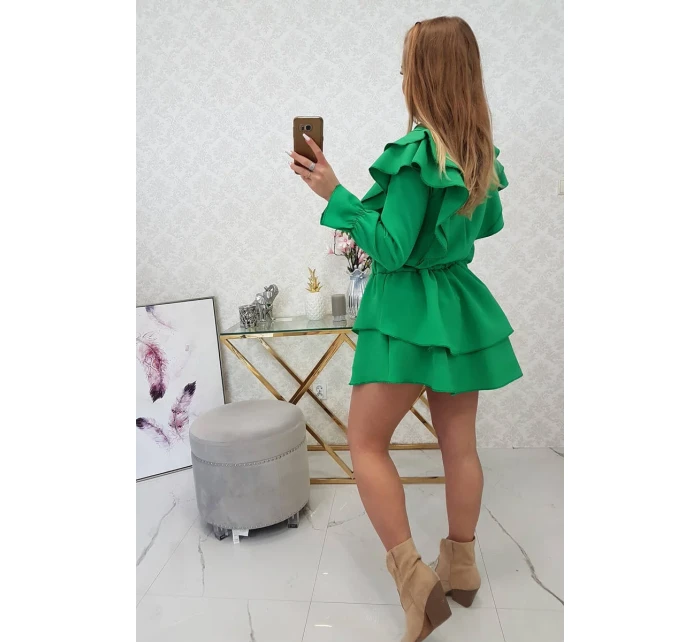 Šaty se model 18748776 volány světle zelené - K-Fashion