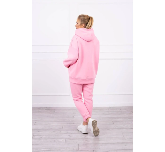 Zateplený set s mikinou s kapucňou svetlo ružový Zateplený set s mikinou s kapucňou svetlo ružový