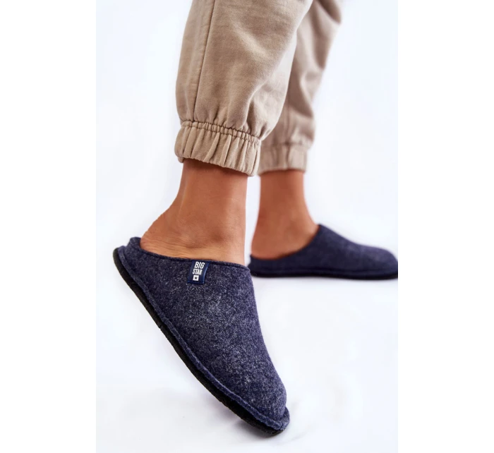 Klasické dámské pantofle Big Star model 21601024 Námořnická modrá - Big Star Shoes