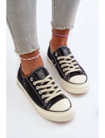 Nízké Dámské Tenisky Big Star model 21654809 Černé - Big Star Shoes Nízké Dámské Tenisky Big Star model 21654809 Černé - Big Star Shoes