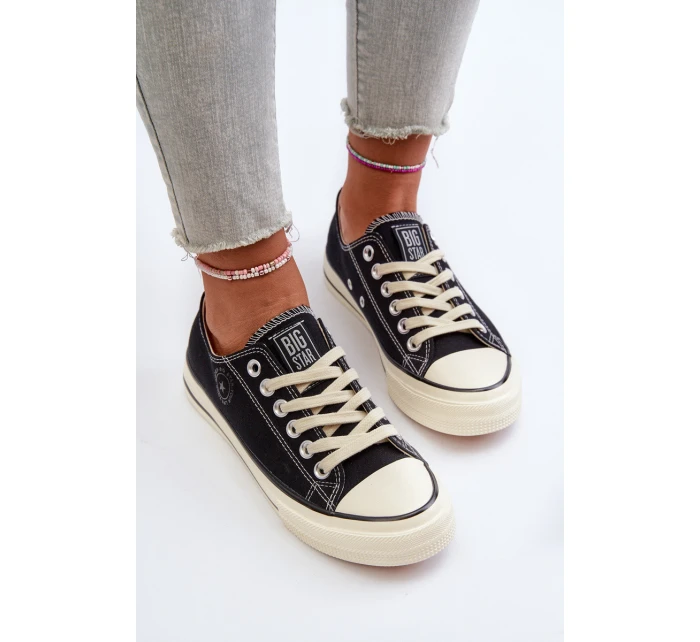 Nízké Dámské Tenisky Big Star model 21654809 Černé - Big Star Shoes Nízké Dámské Tenisky Big Star model 21654809 Černé - Big Star Shoes