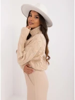 Sweter AT SW model 20459125 beżowy - FPrice Sweter AT SW model 20459125 beżowy - FPrice