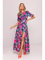 model 21136087 Maxi šaty s otevřenými zády model 1 - Moe model 21136087 Maxi šaty s otevřenými zády model 1 - Moe