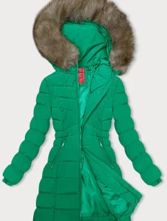 Zelená péřová dámská zimní bunda model 21246019 - LHD