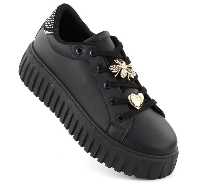 Dámska športová obuv na platforme čierna NEWS 4756