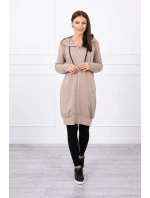 Mikina s kapucňou tmavo béžová Mikina s kapucňou tmavo béžová