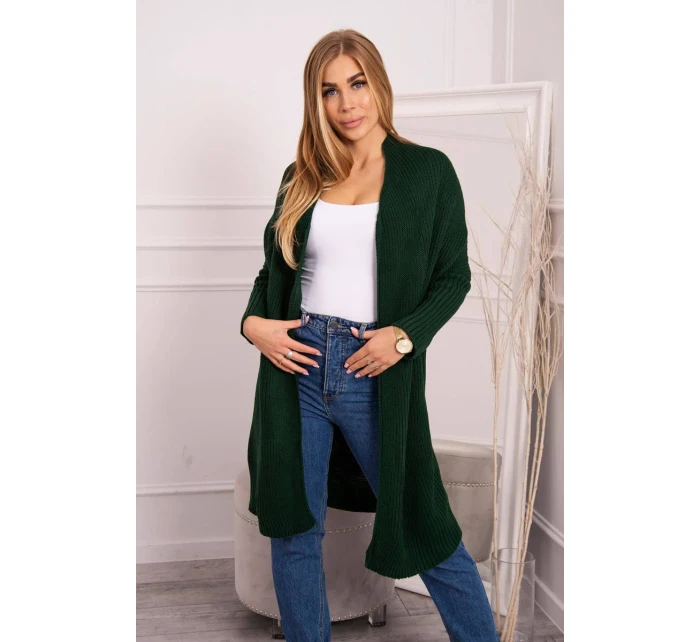 Svetr s netopýřími rukávy tmavě zelený