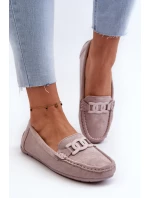 Dámské semišové mokasíny fialové model 21659362 - Boto