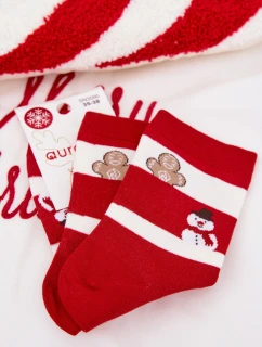 Dámské vánoční ponožky s pruhy model 21786671 - Aura.via