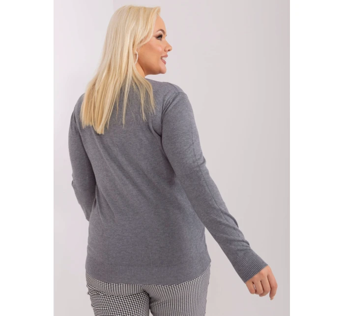 Sweter PM SW PM model 19319149 ciemny szary - FPrice Sweter PM SW PM model 19319149 ciemny szary - FPrice