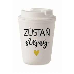 ZŮSTAŇ STEJNÝ - bílý termohrnek 300 ml