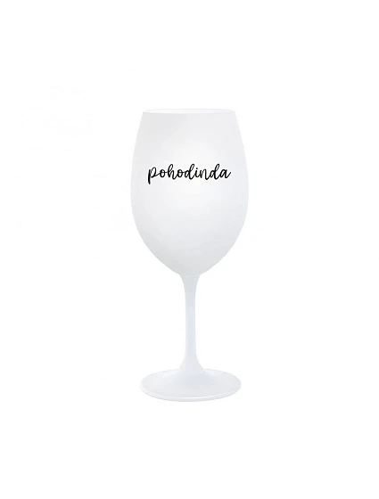 model 22186932 POHODINDA bílá sklenice na víno 350 ml - Giftela
