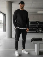 Pánská mikina bez kapuce černá model 21961988 - FashionStreet Pánská mikina bez kapuce černá model 21961988 - FashionStreet