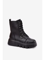Zamszové Botky Workery Na Masivní Platformě Černé model 21707970 - VINCEZA Zamszové Botky Workery Na Masivní Platformě Černé model 21707970 - VINCEZA
