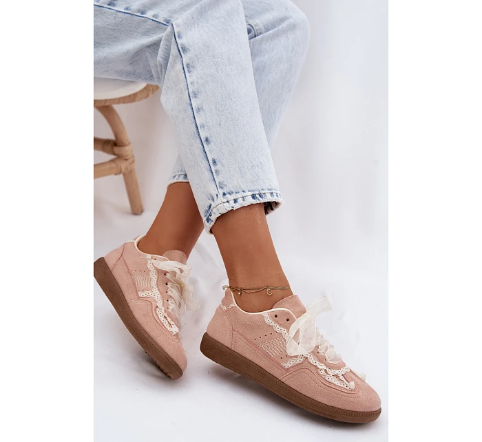 Dámské tenisky s krajkou růžové model 22107030 - Boto