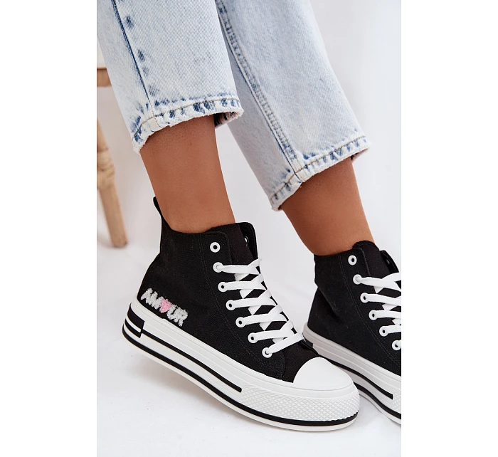 Dámské vysoké tenisky na platformě Černé model 22107450 - Boto