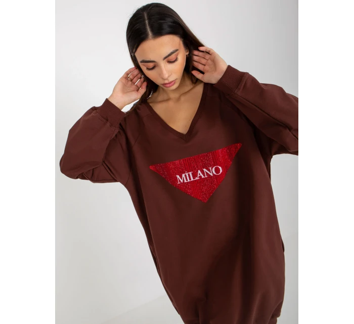 Mikina VI BL 3113.73P tmavo hnedá