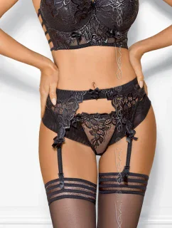 Podvazkový pás Chocolate  černá  model 17683698 - Axami