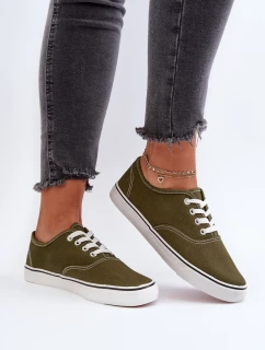 Klasické dámske tenisky Tmavozelené tenisky Olvali