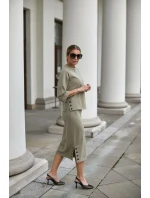 Sukně a halenka  model khaki  model 20247358 - La Aurora