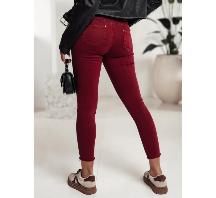Dámské skinny džíny vínové Dstreet model 21981219 - FashionStreet Dámské skinny džíny vínové Dstreet model 21981219 - FashionStreet