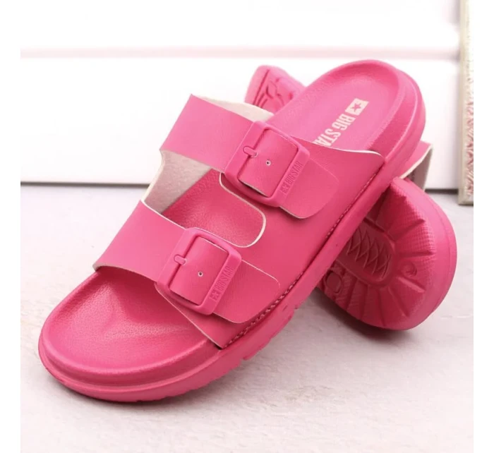 Big Star W INT2004E fuchsiové penové žabky s prackami