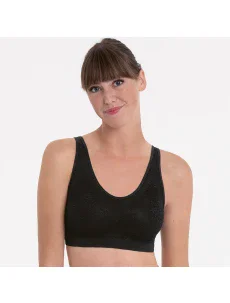 Essential Čipkovaná pooperačná braletka s penovou výstužou 4700X čierna - Anita Care