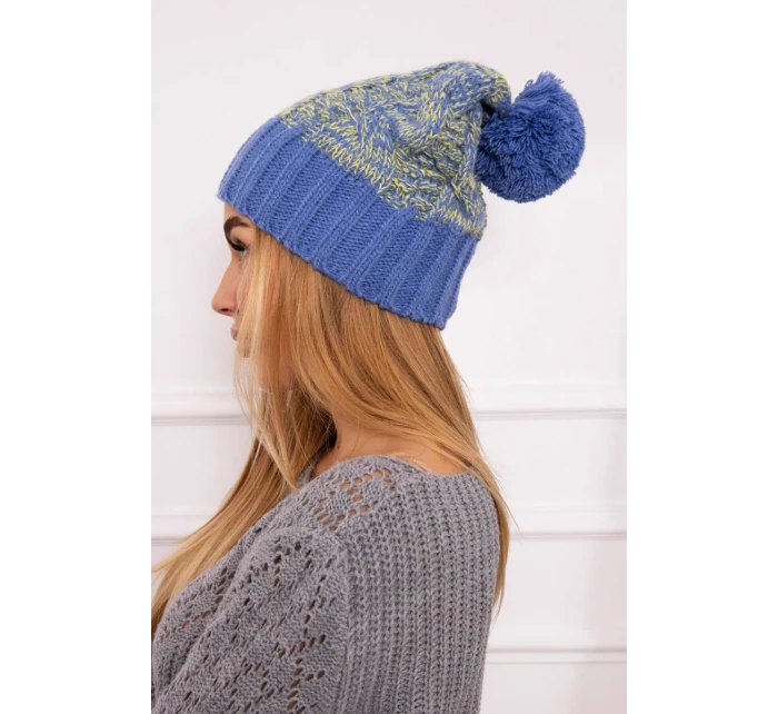 Paris fleecová čiapka K213 modrá+kiwi