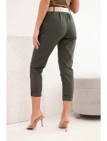 Kalhoty Punto s páskem khaki Kalhoty Punto s páskem khaki