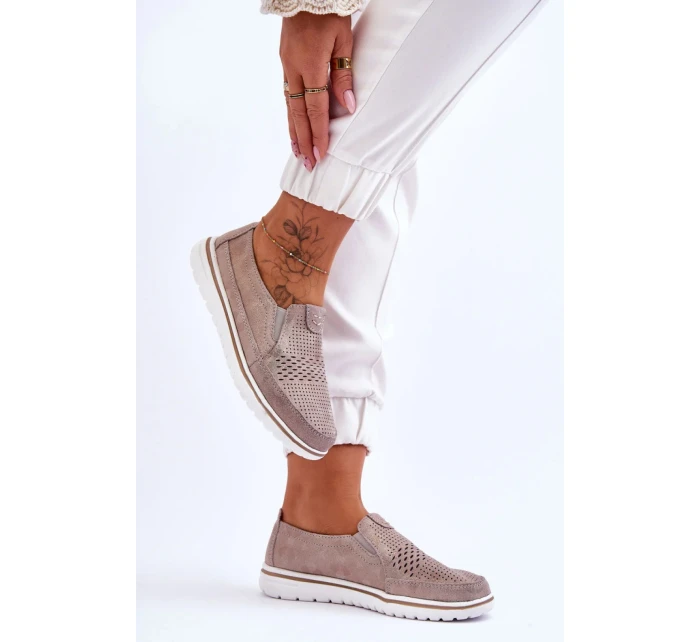 Dámské polobotky model 21886412 Zlatá beige - EVENTO