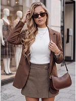 Dámsky sveter s polovičným rolákom TARLENA white FashionStreet MY2485
