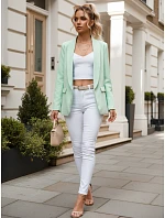 Dámska elegantná bunda na zips mint FashionStreet PY0144 Dámska elegantná bunda na zips mint FashionStreet PY0144