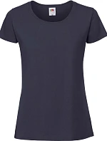 Fruit of the Loom Lady-Fit Iconic 195 T Dámske tričko z hustej bavlny 16.1424 tmavomodrá