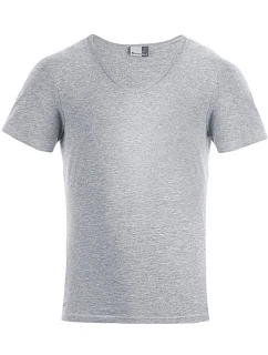 Promodoro 3082 Pánske tričko „Slim Fit“ s výstrihom do V 40.3082 športovo šedé