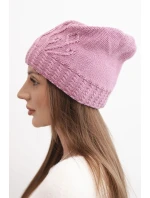 Dámská zimní čepice z vlny s  tmavě růžová model 21866358 - K-Fashion