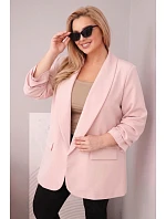 Dámska bunda nadmernej veľkosti Elegant Powder Pink