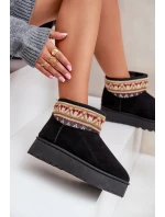 Śniegowce Damskie Ze Wzorem Na Platformie Czarne Avatharia Śniegowce Damskie Ze Wzorem Na Platformie Czarne Avatharia