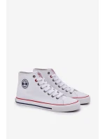 Materiałowe Trampki Męskie Big Star NN174305 HI-POLY SYSTEM Białe