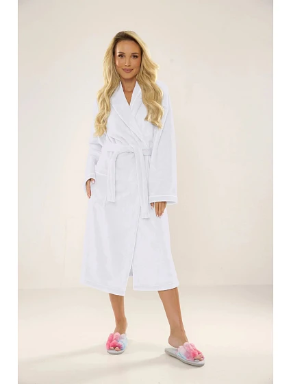 Dámský župan 709 model 20770373 Frotte bílý - De Lafense