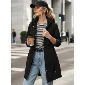 Dámska prechodná bunda parka čierna FashionStreet TY5556 Dámska prechodná bunda parka čierna FashionStreet TY5556