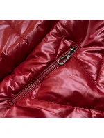 BŁYSZCZĄCA KURTKA ZIMOWA DAMSKA CZERWONA model 21243426 - LHD