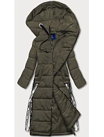Dámska dlhá páperová bunda khaki (AG3-3038)