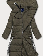 Dámska dlhá páperová bunda khaki (AG3-3038)