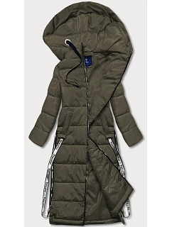 Dámska dlhá páperová bunda khaki (AG3-3038)