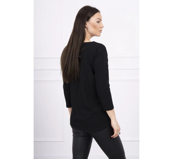 Blúzka s potlačou Summer Girl čierna