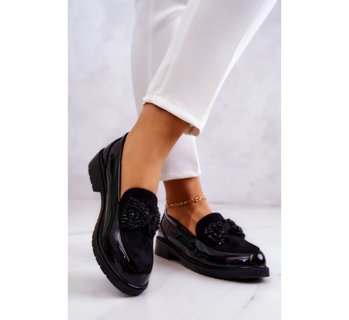 Elegantní Lakované Mokasíny Černé model 21578388 - S.Barski