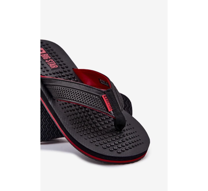 Męskie Klapki Japonki Big Star RR174441 Czarne