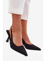 Sandały Damskie Na Szpilce Czarne Lunira