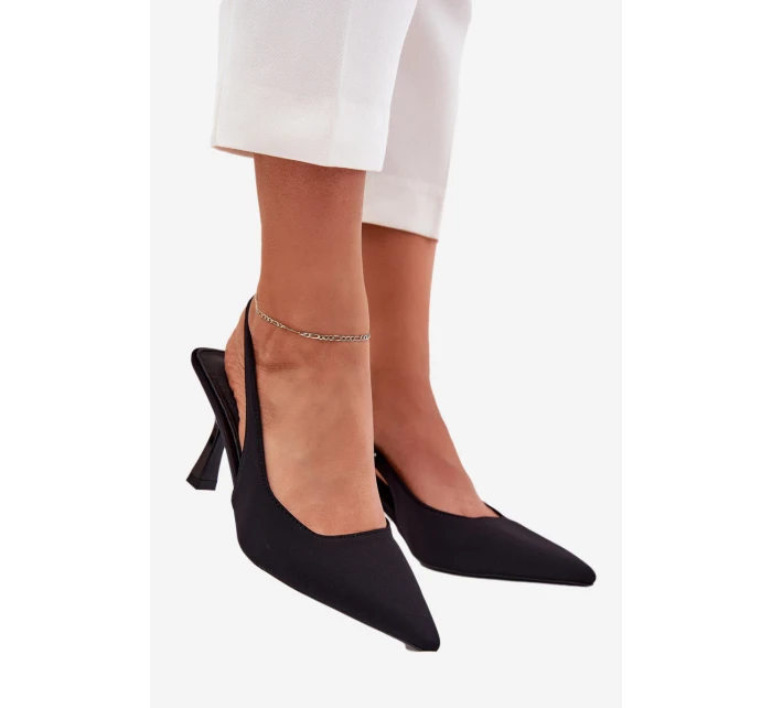 Sandały Damskie Na Szpilce Czarne Lunira