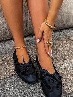 Športové balerínky na šnúrkach Black Peonies